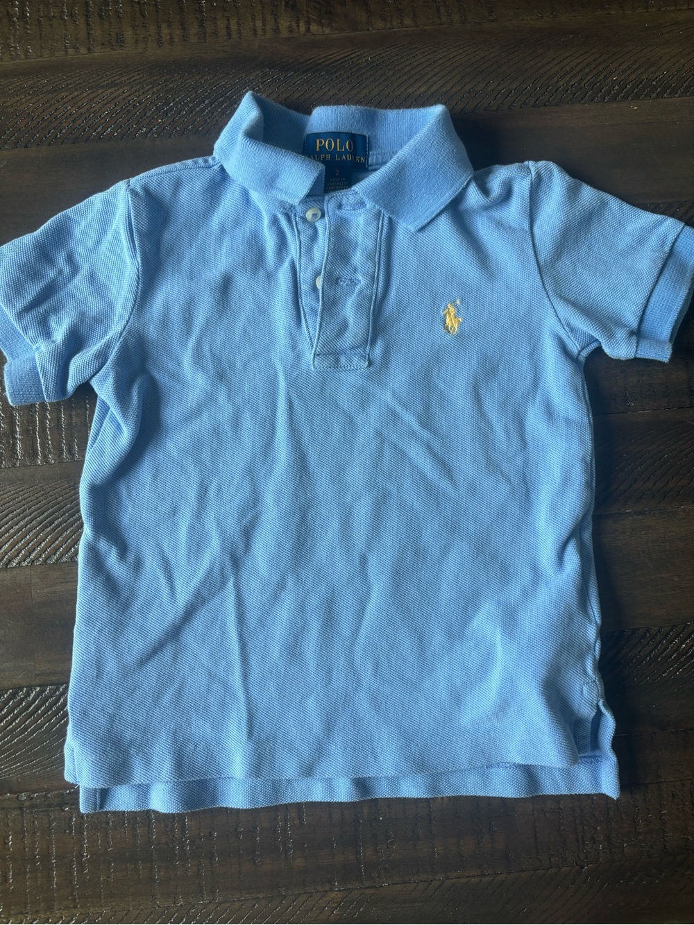 Polo by Ralph Lauren Boys Light Blue Polo with Yellow Pony